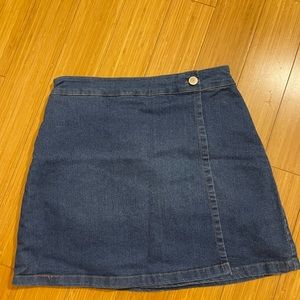 Mini denim skirt